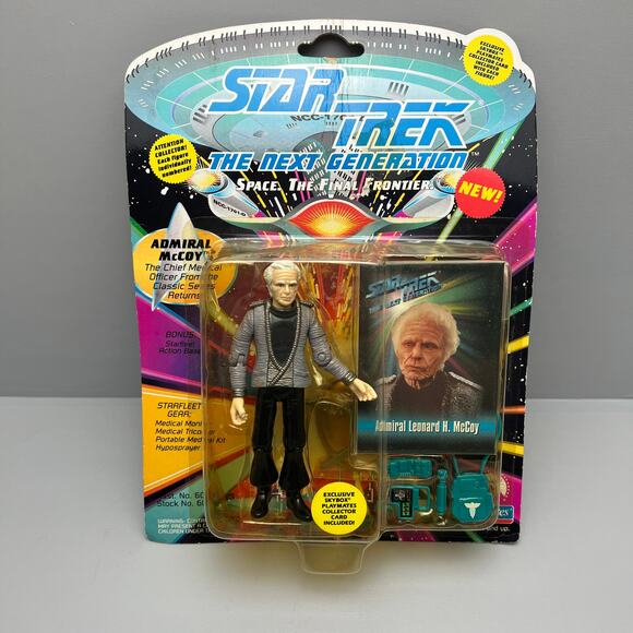 Playmates 1993 Admiral Leonard H McCoy Star Trek TNG Action Figure* - Picture 1 of 7